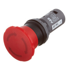 Кнопка грибок ABB CE4T-10R-02 300 В 2NC IP66 с фиксацией красная (1SFA619550R1051)