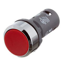 Кнопка плоская ABB CP1-30R-10 300 В IP20 без фиксации красная (1SFA619100R3011)