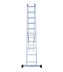 Лестница алюминиевая трансформер двухсекционная 10 ступеней Новая высота бытовая - фото 3