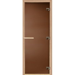 Дверь для бани и сауны стеклянная бронза матовая DoorWood Теплая ночь 690x1890 мм (DW01125)