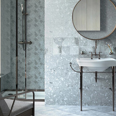 Плитка декор Нефрит Трани серая 1 600х300х9 мм - фото 4