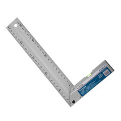 Угольник строительный Ремоколор 250 мм алюминиевый литой с уровнем