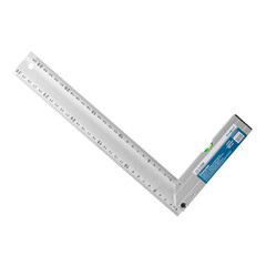 Угольник строительный Ремоколор 300 мм алюминиевый литой с уровнем