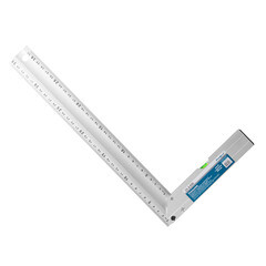 Угольник строительный Ремоколор 350 мм алюминиевый литой с уровнем