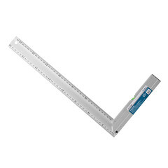 Угольник строительный Ремоколор 400 мм алюминиевый литой с уровнем