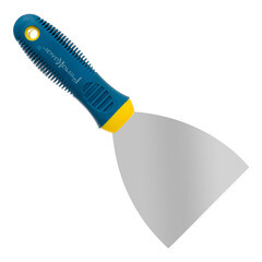 Шпательная лопатка Soft нержавеющая сталь двухкомпонентная рукоятка 100 мм