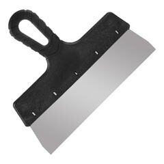 Шпатель фасадный Мастер прямой нержавеющая сталь 0,4 мм пластиковая рукоятка 250 мм