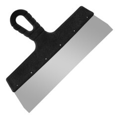 Шпатель фасадный Мастер прямой нержавеющая сталь 0,4 мм пластиковая рукоятка 300 мм