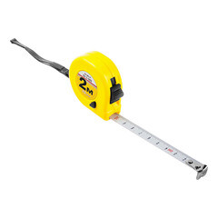 Рулетка Т1 корпус ABS-пластик трехслойное покрытие ленты две кнопки фиксации 2мх13 мм