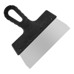 Шпатель фасадный прямой нержавеющая сталь 0,45 мм пластиковая рукоятка 200 мм