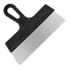 Шпатель фасадный прямой нержавеющая сталь 0,45 мм пластиковая рукоятка 250 мм