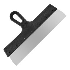 Шпатель фасадный прямой нержавеющая сталь 0,45 мм пластиковая рукоятка 350 мм