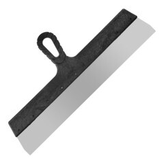 Шпатель фасадный прямой нержавеющая сталь 0,45 мм пластиковая рукоятка 450 мм