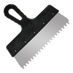 Шпатель фасадный Мастер зубчатый нержавеющая сталь 0,4 мм пластиковая рукоятка 250 мм зуб 6х6 мм