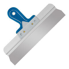 Шпатель фасадный прямой нержавеющая сталь 0,6 мм двухкомпонентная литая рукоятка 350 мм