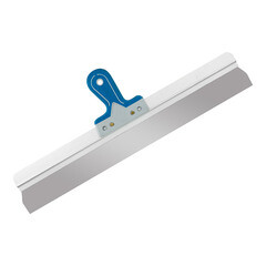 Шпатель фасадный прямой нержавеющая сталь 0,6 мм двухкомпонентная литая рукоятка 600 мм