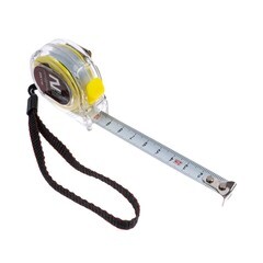 Рулетка Т3 прозрачный корпус из ABS-пластика трехслойное покрытие ленты 2 м х13 мм