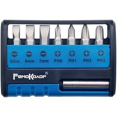 Набор бит CrV в пластиковом боксе 8 предметов