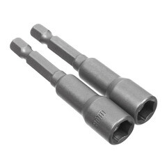 Биты с торцевыми головками сталь CrV 1/4 Е 8 мм-65 мм 2 шт