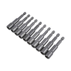 Биты с торцевыми головками сталь CrV 1/4 Е 8 мм-65 мм 10 шт