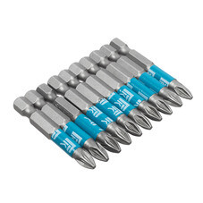 Биты профессиональные сталь S2 1/4 Е PZ 2х50 м млента 10 шт