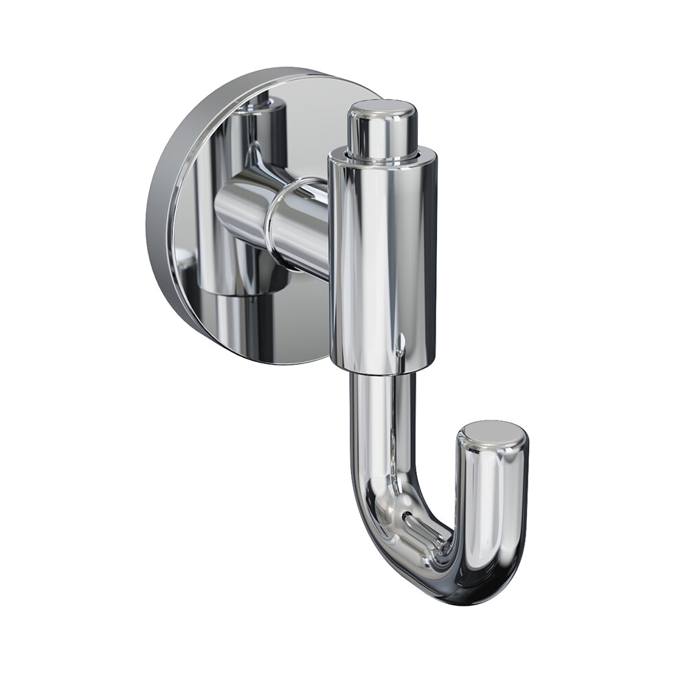 Изображение товара Крючок Fora Lord одинарный с креплением на шурупы, хромированный