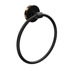 Изображение товара Полотенцедержатель кольцо Fora Lord d155 мм на шуруп нержавеющая сталь черный (FOR-LORD011BL)