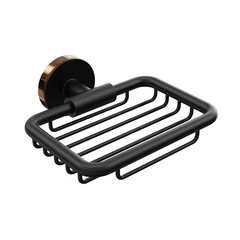 Мыльница для ванной Fora Lord с держателем сталь черная (FOR-Lord040BL) - фото 1