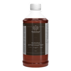 Морилка MasterGood водная антисептическая махагон 0,5 л - фото 6