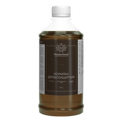 Морилка MasterGood водная антисептическая эбеновое дерево 0,5 л - фото 6
