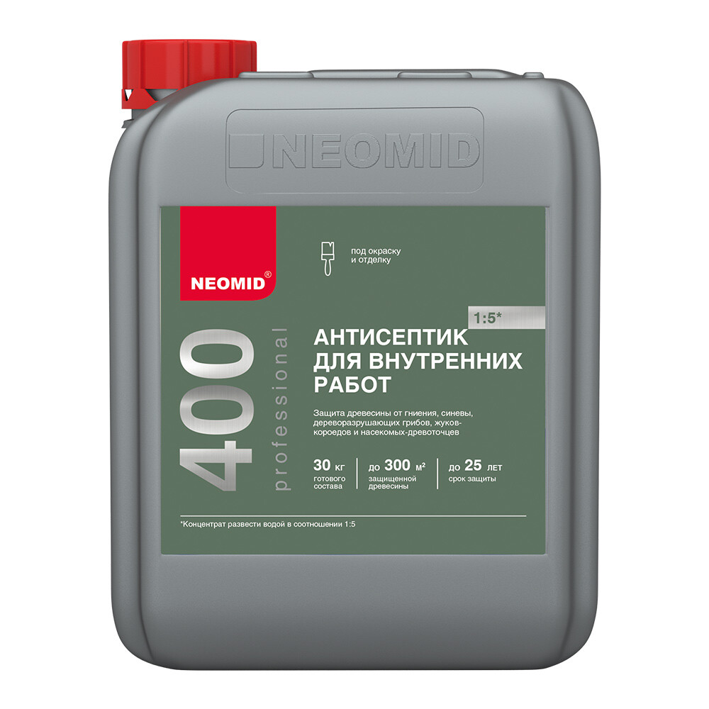Изображение товара Антисептик Neomid 400 для дерева, биозащитный концентрат 5л, бесцветный