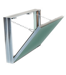 Изображение товара Люк ревизионный под плитку Хаммер Гиппократ-П алюминиевый 400х300 мм скрытый нажимной