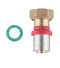 Соединитель прямой Tiemme с накидной гайкой и плоской прокладкой 16(пресс) х 1/2 ВР(г) - фото 5