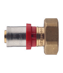 Соединитель прямой Tiemme с накидной гайкой под евроконус 16(пресс) х 3/4 ВР(г) - фото 2