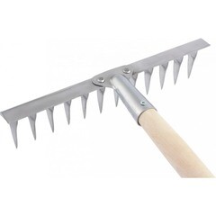 Грабли сварные 14 зубьев 1200 мм 1 сорт с витым зубом нержавейка с черенком