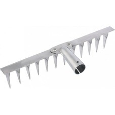 Грабли сварные 12 зубьев с витым зубом нержавейка без черенка
