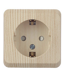 Изображение товара Розетка Systeme Electric Этюд накладная сосна со шторками (PA16-004D)