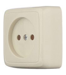 Розетка Hegel Alfa накладная слоновая кость (РА16-103-01) - фото 4