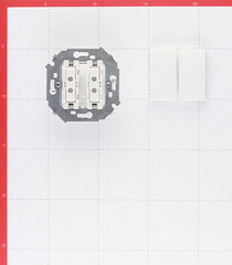 Выключатель Simon 15 двухклавишный встраиваемый белый (1591398-030) - фото 5