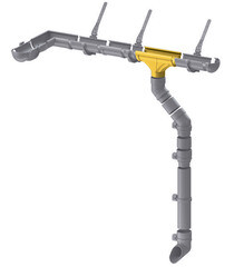 Воронка желоба Docke Premium пластиковая d120-85 мм графитовый серый RAL 7024 - фото 4