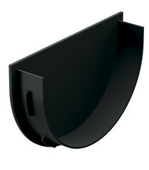 Заглушка желоба Docke Premium пластиковая d120 мм графитовый серый RAL 7024 - фото 5