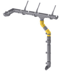 Колено трубы Docke Premium пластиковое d85 мм 45° графитовый серый RAL 7024 - фото 3