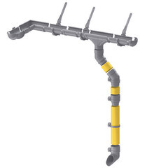 Труба водосточная Docke Premium пластиковая d85 мм 1 м графитовый серый RAL 7024 - фото 3