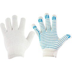 Перчатки Х\Б 10 класс вязки, 3-х нитка, с ПВХ, (шт.)