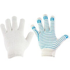 Перчатки Х\Б 10 класс вязки, 6-ти нитка, с ПВХ, (шт.)