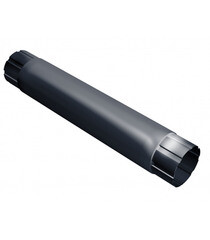 Труба водосточная Grand Line металлическая d90 мм 1 м графитовый серый RAL 7024 - фото 1