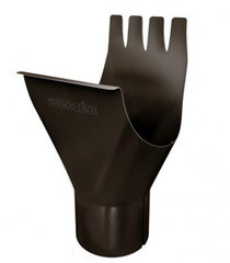 Воронка желоба Grand Line металлическая d125-90 мм темно-коричневый RR 32 - фото 1