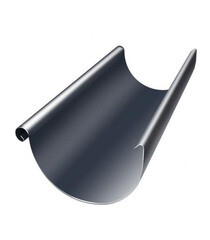 Изображение товара Желоб водосточный Grand Line металлический d125 мм 3 м графитовый серый RAL 7024