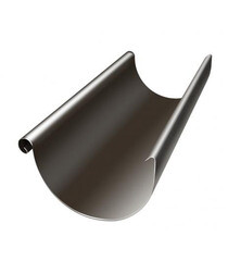 Изображение товара Желоб водосточный Grand Line металлический d125 мм 3 м темно-коричневый RR 32