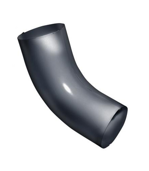 Изображение товара Колено трубы Grand Line металлическое d90 мм 60° графитовый серый RAL 7024